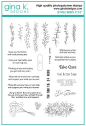 Gina K. Designs leimasin Get Well Wishes