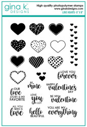 Gina K. Designs leimasin Love Hearts