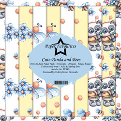 Paper Favourites Cute Panda and Bees -paperipakkaus, 12