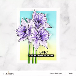 Altenew Build-A-Flower Narcissus stanssi- ja leimasinsetti