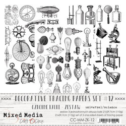 Craft O'clock Mixed Media Universal, Science -kuultopaperit