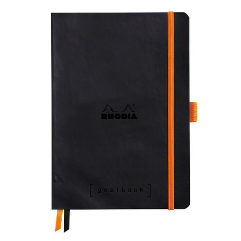 Rhodia Goalbook -muistikirja, soft black A5 dot ivory