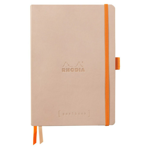 Rhodia Goalbook -muistikirja, soft rose smoke A5 dot ivory