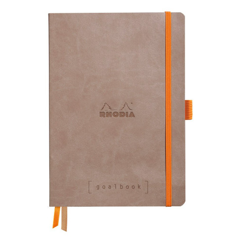Rhodia Goalbook -muistikirja, soft taupe A5 dot ivory