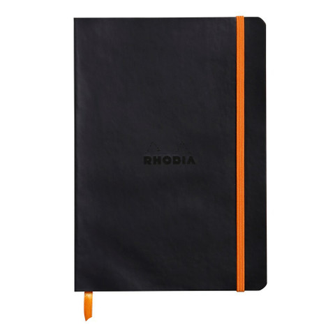 Rhodia Rhodiarama -muistikirja, soft A5 black dot ivory