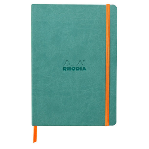 Rhodia Rhodiarama -muistikirja, soft A5 aqua dot ivory