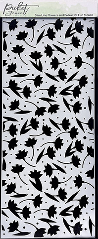 Picket Fence sapluuna Slimline Flowers and Polka Dot Fun