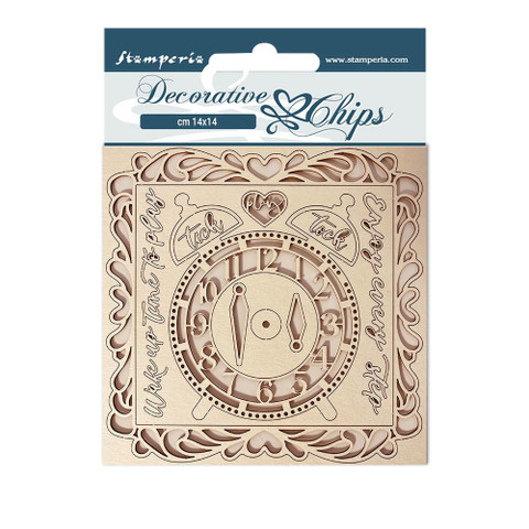Stamperia Decorative Chips kuvioleike Daydream, Clock