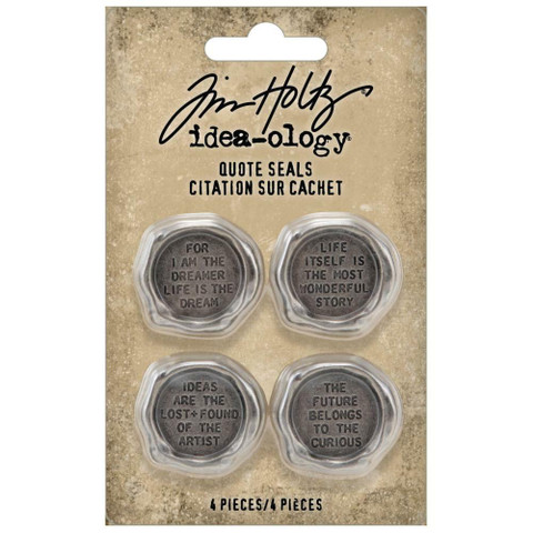 Tim Holtz Idea-Ology Metal Quote Seals -koristeet
