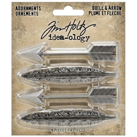 Tim Holtz Idea-Ology Metal Adornments -koristeet Quill & Arrow