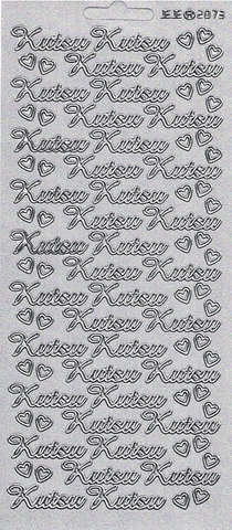 Ääriviivatarra, Kutsu, glitterhopea