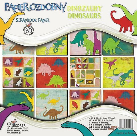 Decorer paperipakkaus Dinosaurus, 12