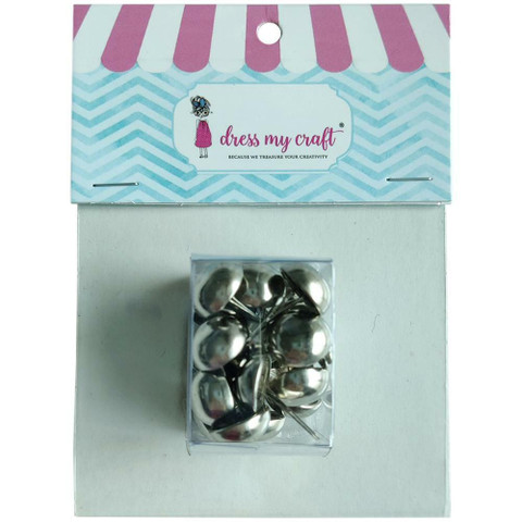 Dress My Craft haaraniitit, kromi, 12 mm