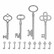 Tim Holtz Idea-Ology Metal Adornments -koristeet Keys