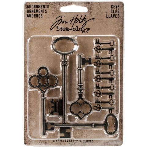 Tim Holtz Idea-Ology Metal Adornments -koristeet Keys