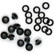 We R Eyelets & Washers Standard, sirkat prikkoineen, 35 kpl, musta