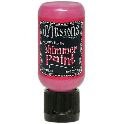 Dylusions Shimmer Paint -akryylimaali, sävy Peony Blush