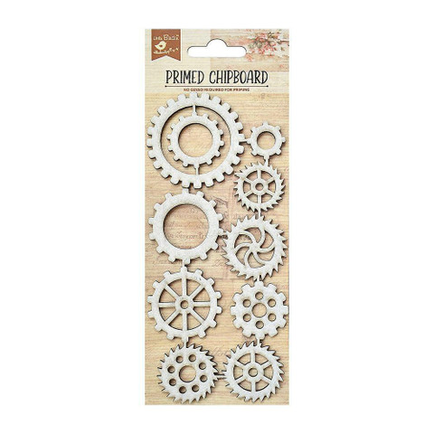 Little Birdie Laser Cut Primed Chipboard -kuvioleike, Especially Cogs