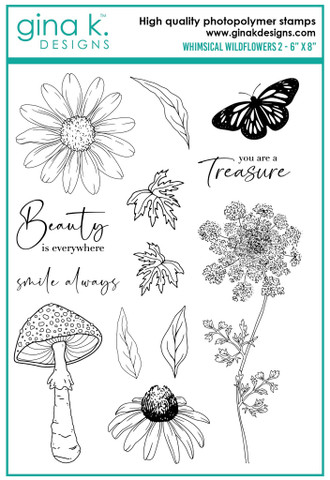 Gina K. Designs leimasin Whimsical Wildflowers 2