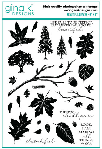 Gina K. Designs leimasin Beautiful Leaves