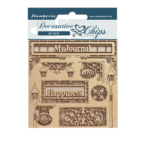 Stamperia Decorative Chips kuvioleike Sweet Winter, My Journal