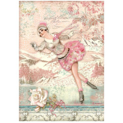 Stamperia riisipaperi Sweet Winter, Ice Skater