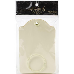 Graphic 45 Regular Tag Album -setti, ivory