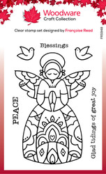 Woodware leimasin Angel Blessings
