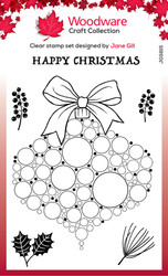 Woodware leimasin Big Bubble Bauble Twigs & Berries