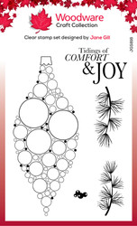 Woodware leimasin Big Bubble Bauble Joy