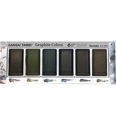 Gansai Tambi -vesivärit, Graphite Colors, 6 kpl