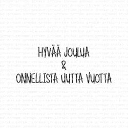 Gummiapan leimasin Hyvää Joulua & Onnellista Uutta Vuotta