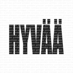 Gummiapan leimasin Hyvää