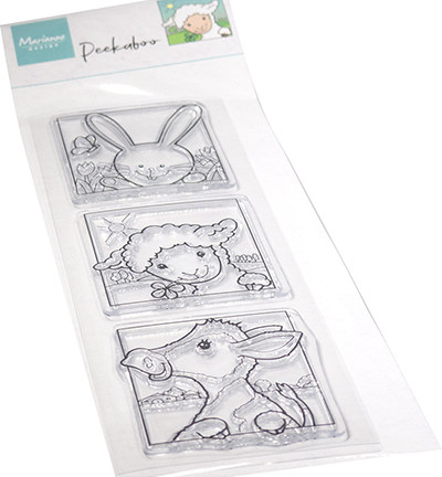 Marianne Design leimasinsetti Peek-a-boo Spring Animals