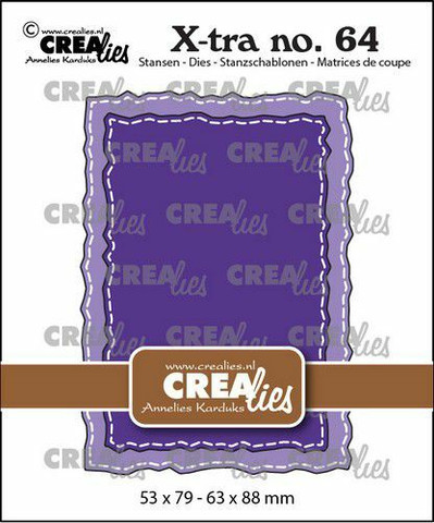 Crealies ATC Tag with Rough Edges & Stitch -stanssisetti