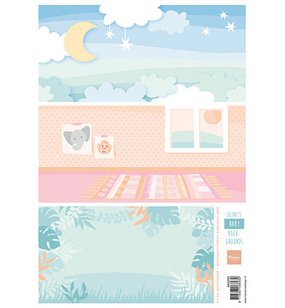 Marianne Design korttikuvat Eline's Baby Backgrounds