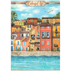 Stamperia riisipaperi Blue Dream, Colorful Life