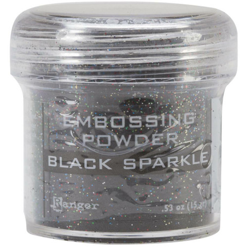 Ranger Embossing Powder -kohojauhe, sävy Black Sparkle