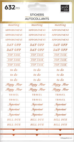 Mambi Happy Planner tarrat Work + Life Ivy & Rose
