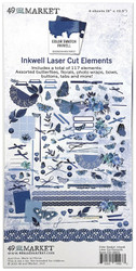 49 and Market Laser Cut Outs -leikekuvat, Color Swatch: Inkwell