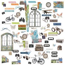 49 and Market Laser Cut Outs -leikekuvat, Vintage Artistry Everywhere