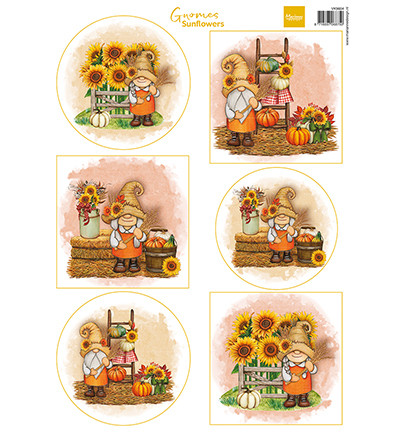 Marianne Design korttikuvat Gnomes, Sunflowers