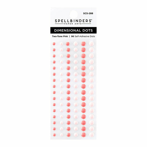 Spellbinders Dimensional Enamel Dots -tarrat, sävy Two Tone Pink