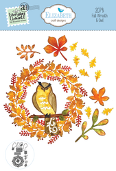 Elizabeth Craft Designs stanssi Fall Wreath & Owl 