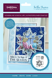 Crafter's Companion In The Frame, Snowflake Stories leimasin Wonderland Window