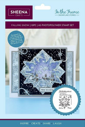 Crafter's Companion In The Frame, Snowflake Stories leimasin Falling Snow