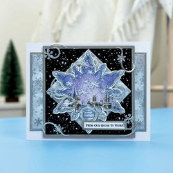 Crafter's Companion In The Frame, Snowflake Stories leimasin Falling Snow