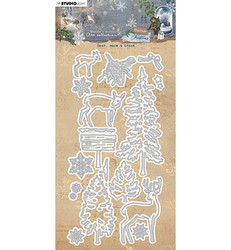 Studio Light stanssi Jenine's Vintage Christmas, Deer, Snow & Trees