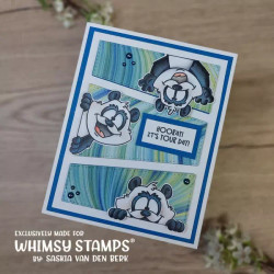 Whimsy Stamps Panda Peekers -leimasin