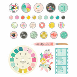 Simple Stories True Colors Decorative Brads -koristeet